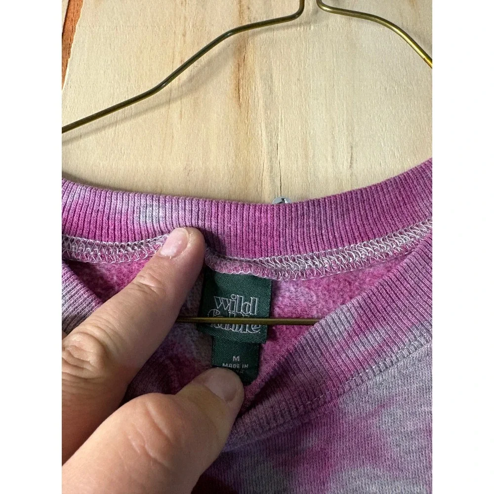 Wild Fable Purple Tie Dye Crewneck Sweatshirt Gray Oversized Pullover Medium